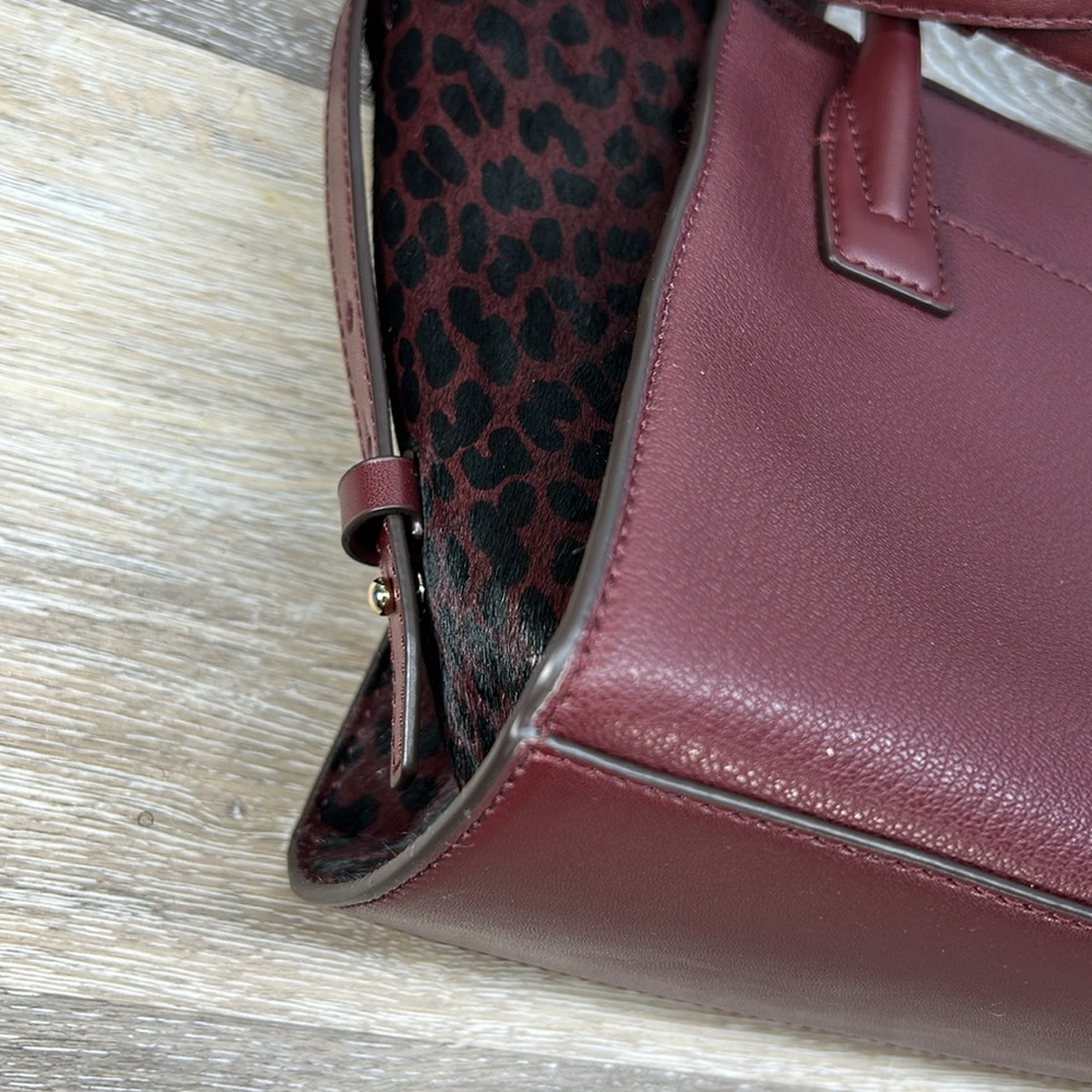 Michael Kors Burgundy and Black Satchel - Picture 10 of 14
